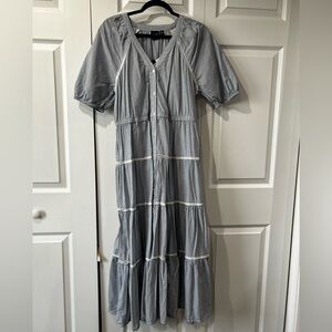 Gap Strip Blue & White Dress